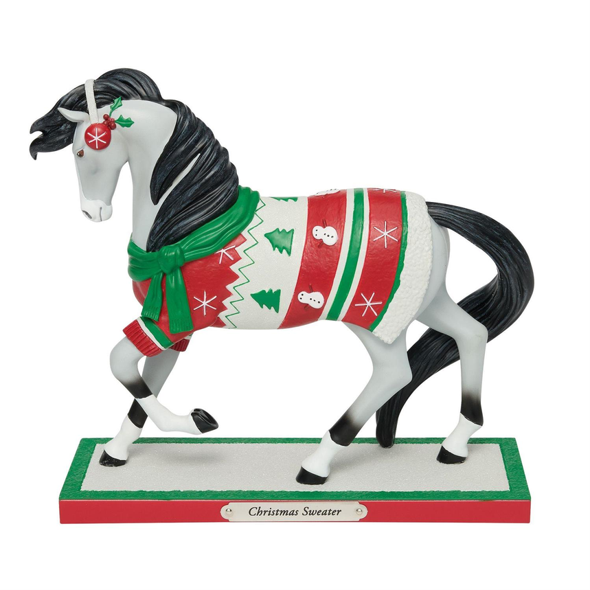 Christmas Sweater Painted Ponies Figurine