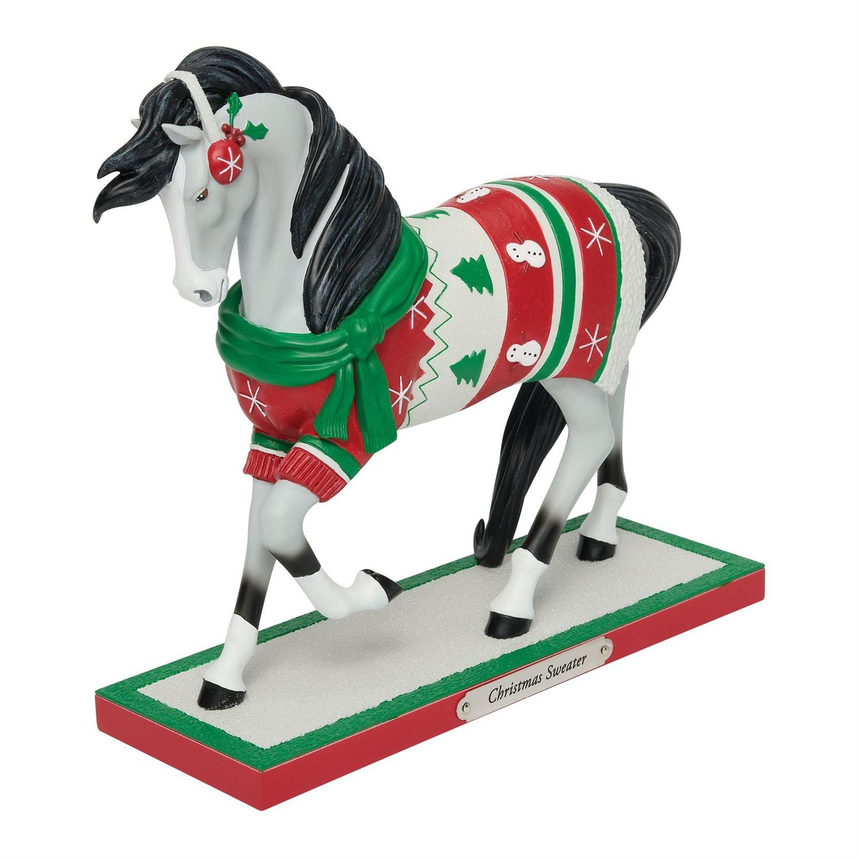Christmas Sweater Painted Ponies Figurine