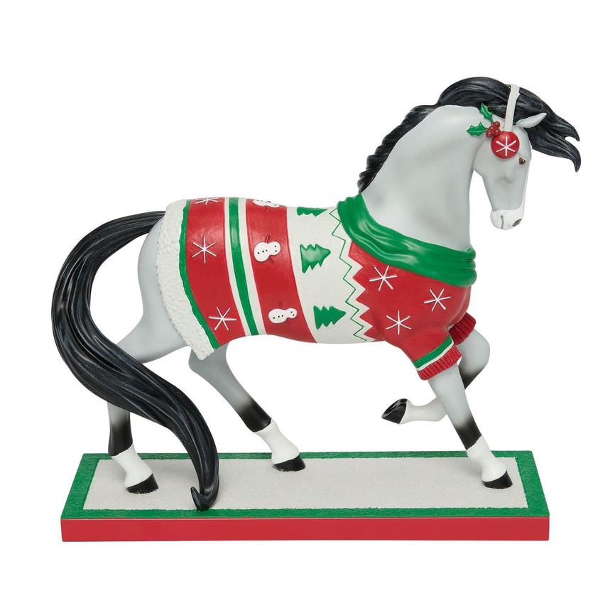 Christmas Sweater Painted Ponies Figurine