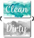 Clean Dirty Dishwasher Magnet - Aqua/Gray