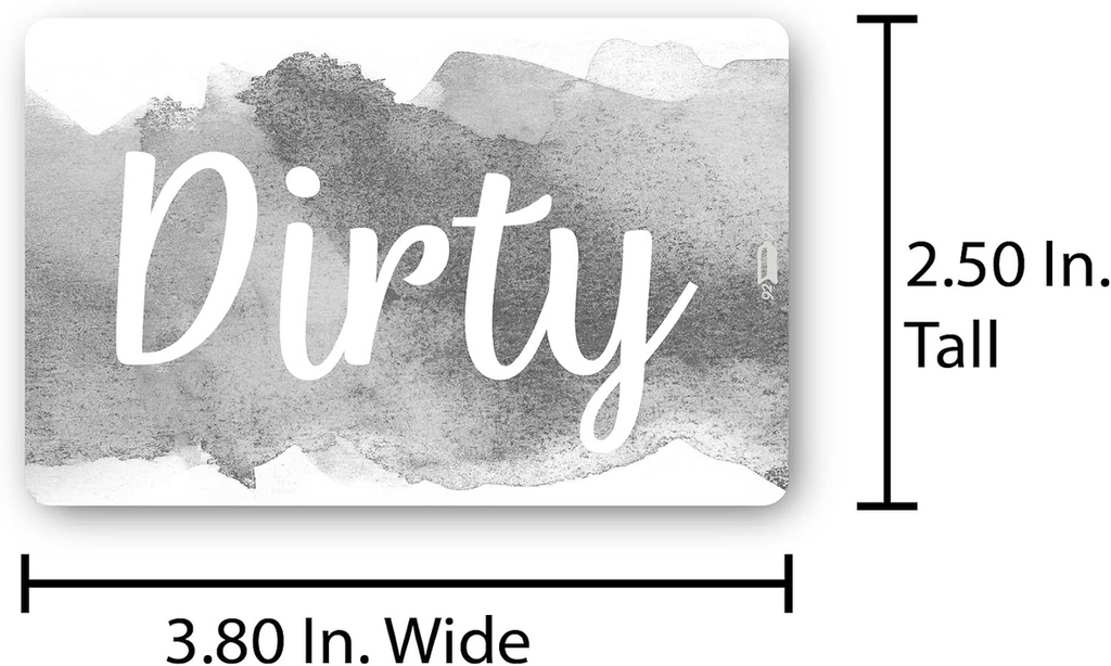Clean Dirty Dishwasher Magnet - Aqua/Gray