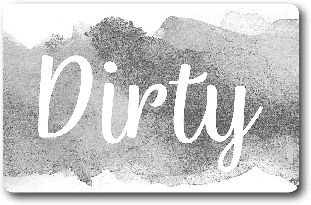 Clean Dirty Dishwasher Magnet - Aqua/Gray