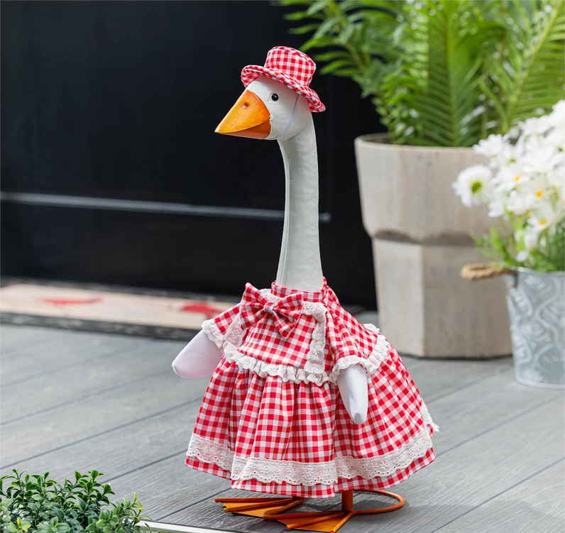 Giddy the Goose Plaid Dress Outfit