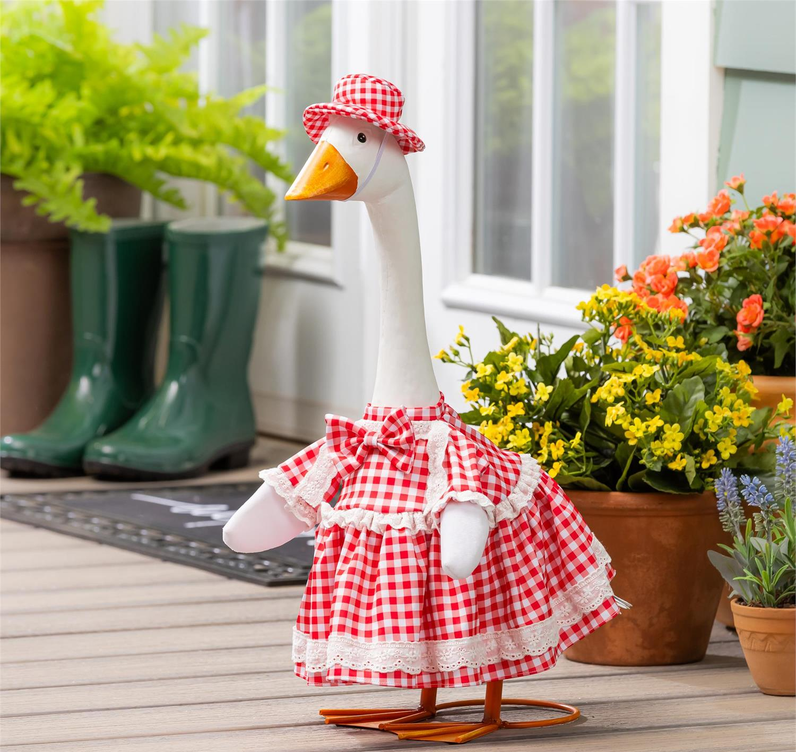 Giddy the Goose Plaid Dress Outfit