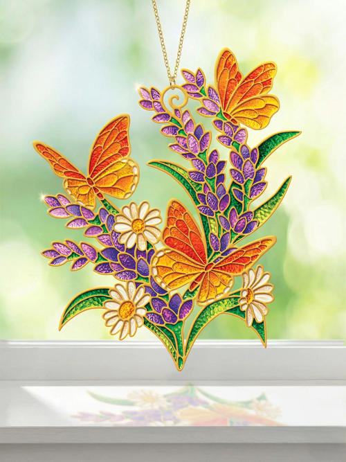 Lavender & Butterflies Suncatcher
