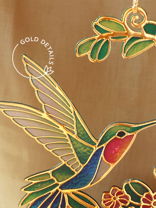 Hummingbird Oasis Suncatcher