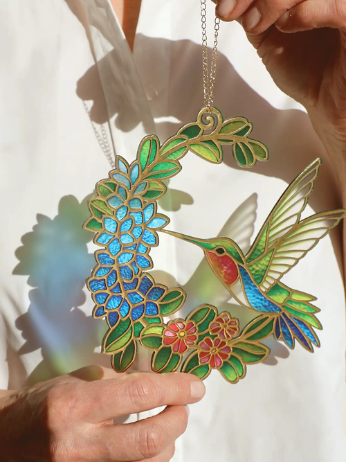 Hummingbird Oasis Suncatcher