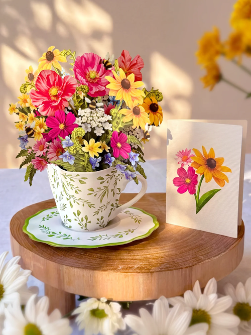 Mini Wildflower Teacup Pop-Up Bouquet