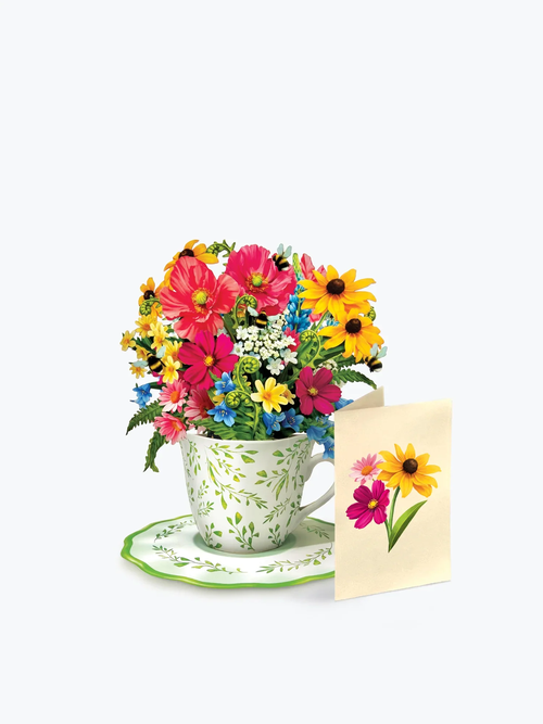 Mini Wildflower Teacup Pop-Up Bouquet