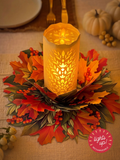 Fall Candle FreshCut Paper Pop-Up Light-Up Holiday Decor