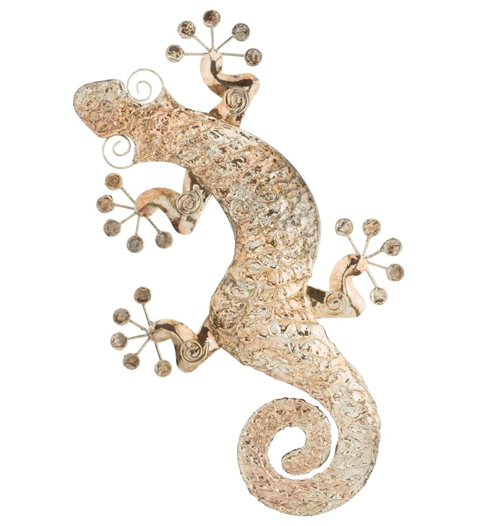 Gold Textured Gecko Wall Decor