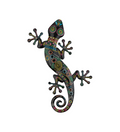 Black/Multicolor Artisan Gecko Wall Decor