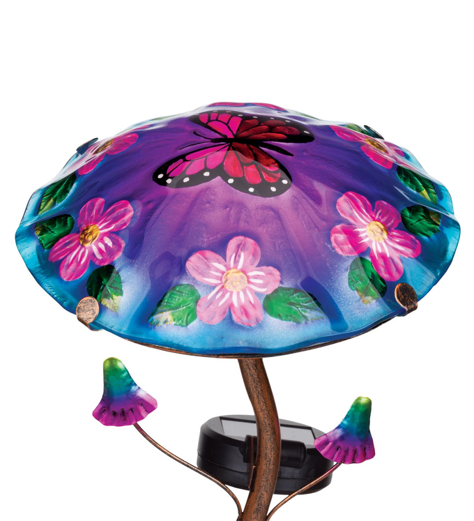 Butterfly Mushroom Solar Stake