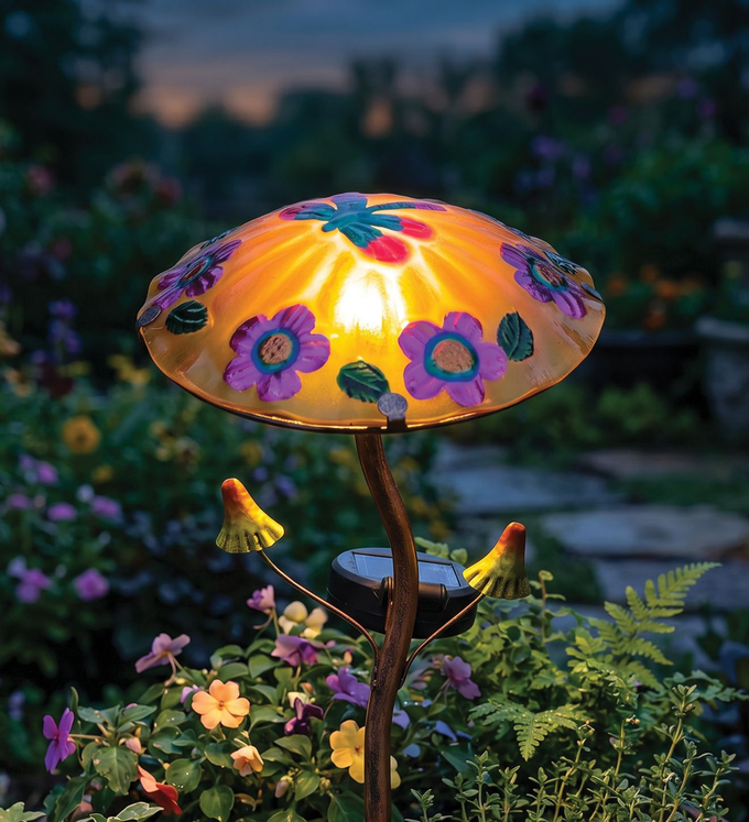 Dragonfly Mushroom Solar Stake