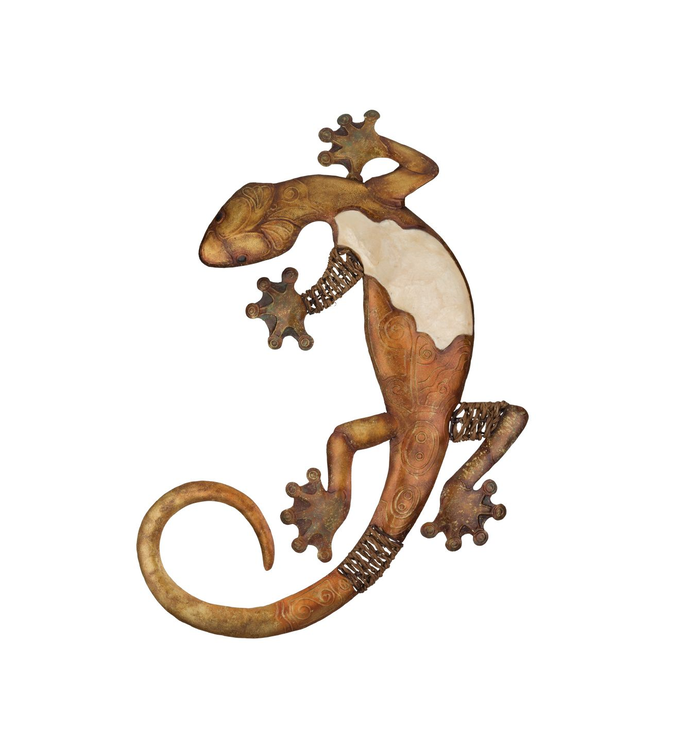 Capiz Gecko Wall Decor