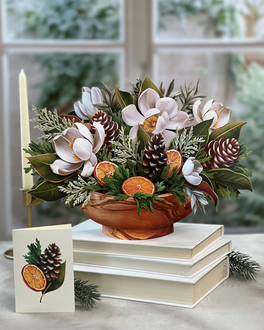 Winter Magnolia FreshCut Paper - Pop Up Flower Bouquet