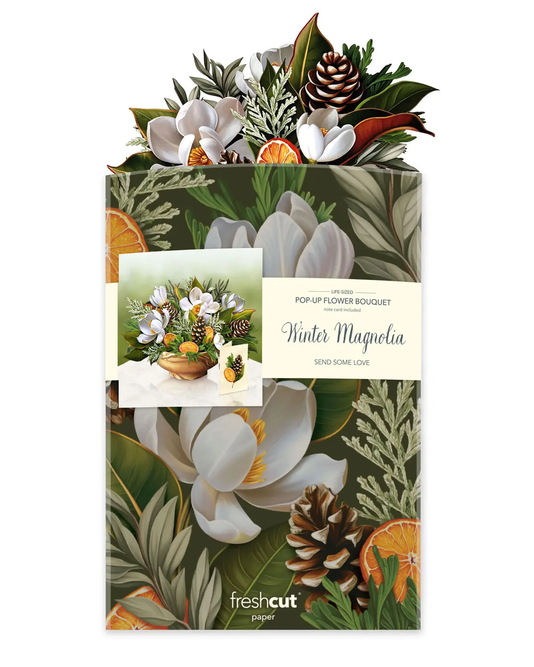 Winter Magnolia FreshCut Paper - Pop Up Flower Bouquet