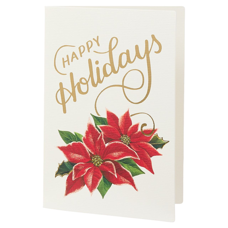Festive Poinsettias FreshCut Paper Pop-Up Flower Bouquet
