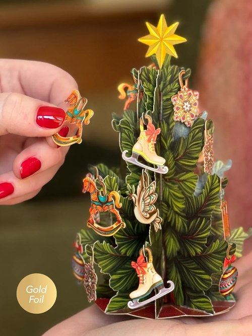 Mini Christmas Tree FreshCut Paper Pop-Up Greeting Card