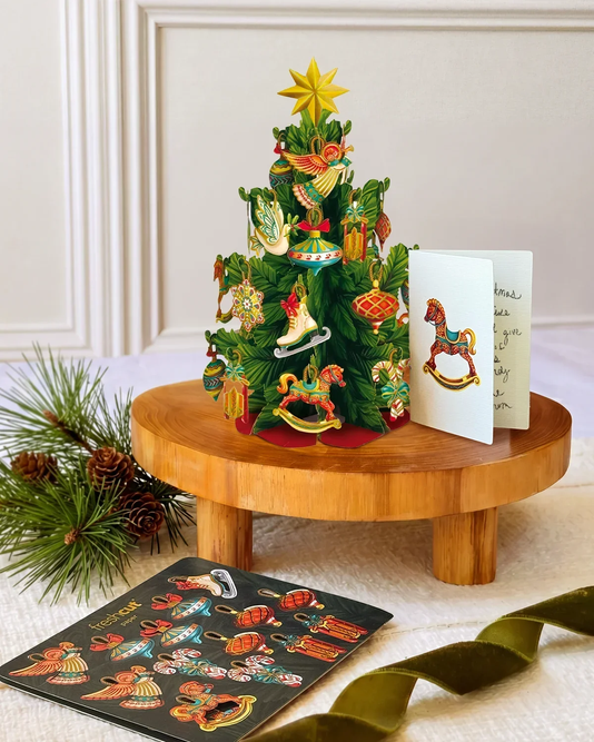 Mini Christmas Tree FreshCut Paper Pop-Up Greeting Card