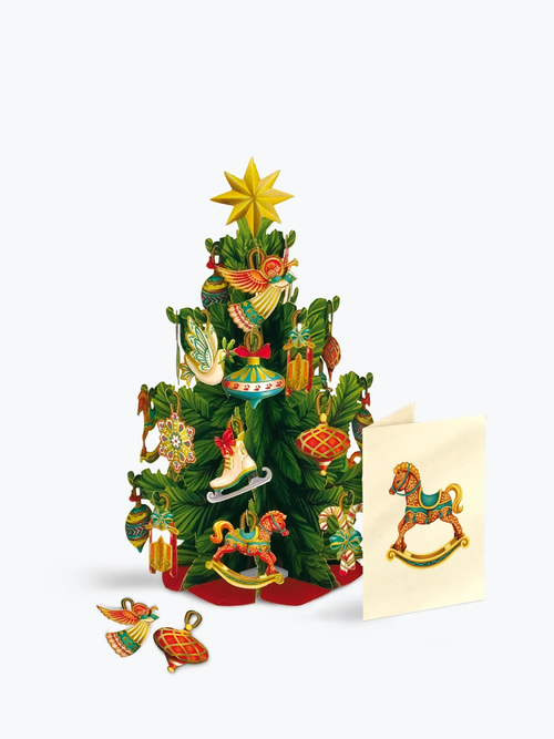 Mini Christmas Tree FreshCut Paper Pop-Up Greeting Card