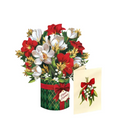 Mini Golden Mistletoe FreshCut Paper Pop-Up Greeting Card