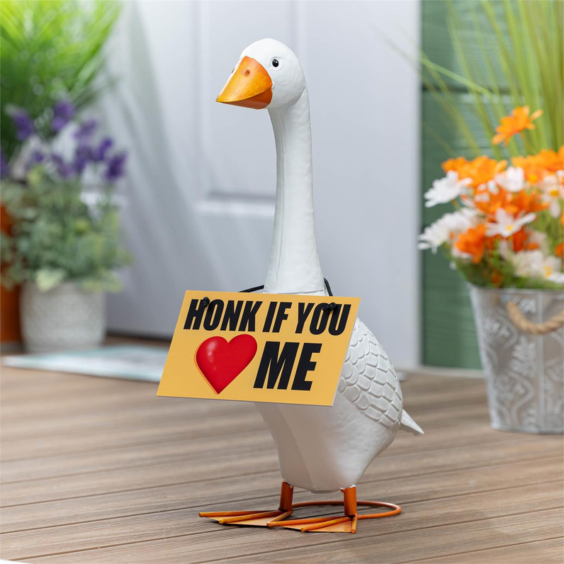 Giddy the Goose Hanging Sign - Honk If You Love Me