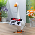 Giddy the Goose Hanging Sign - Guard Goose On Duty
