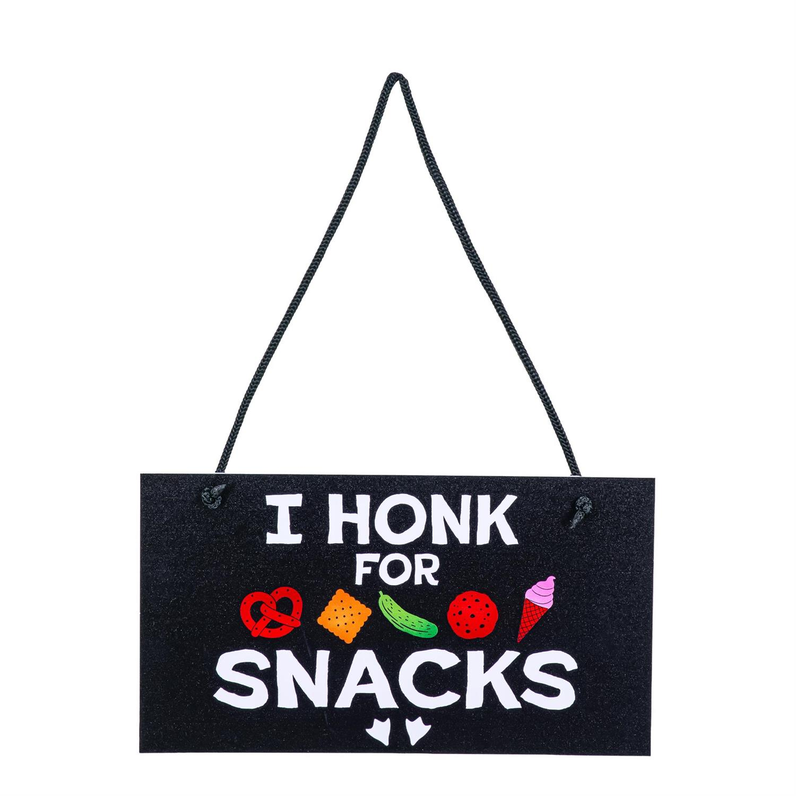 Giddy the Goose Hanging Sign - I Honk for Snacks