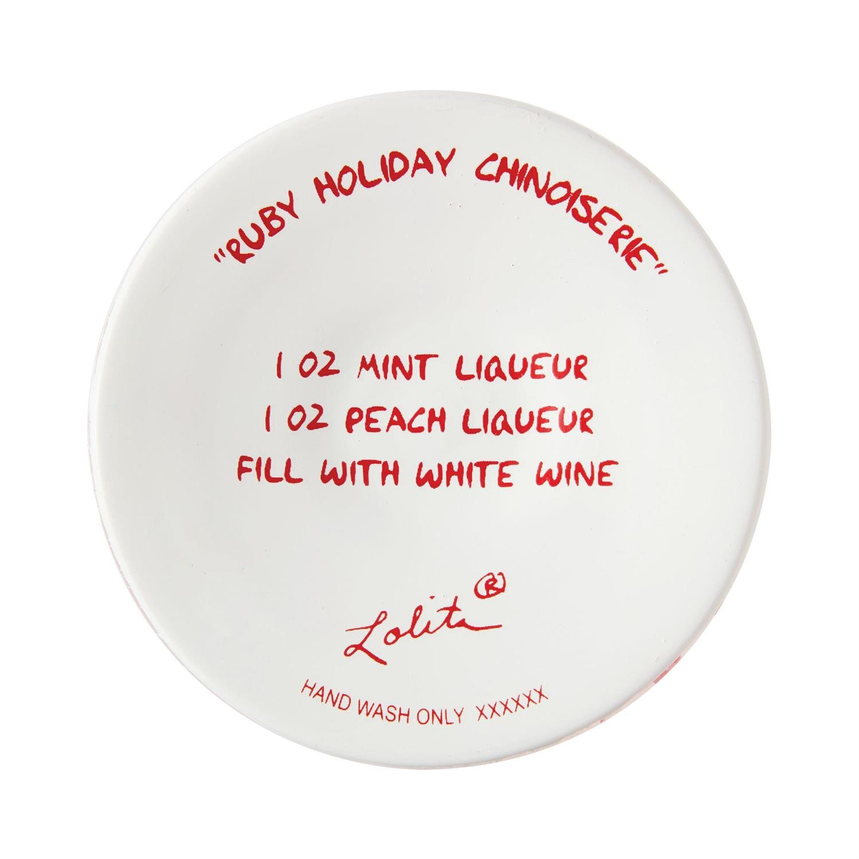 Ruby Holiday Chinoiserie Lolita Wine Glass