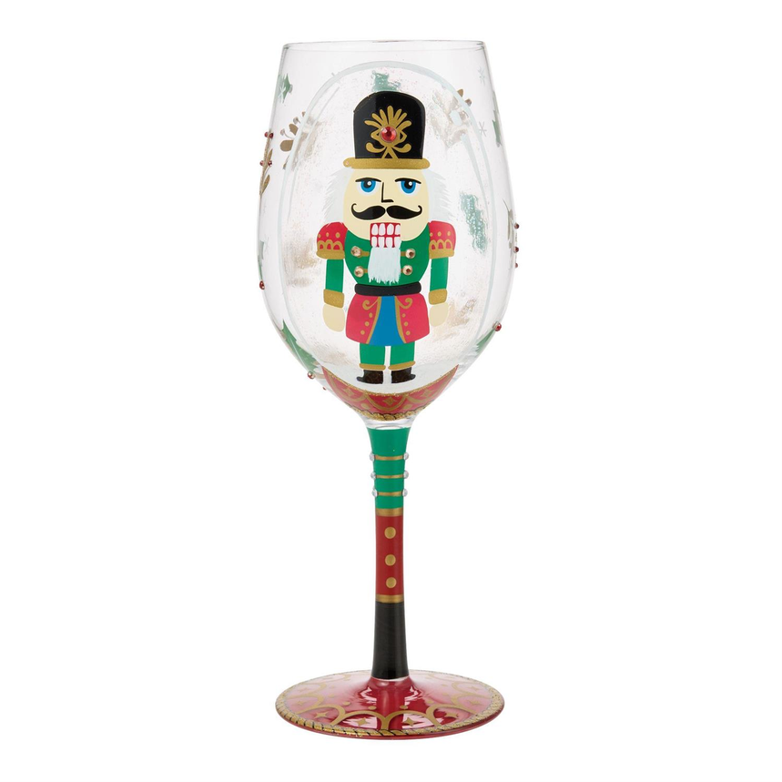 Nutcracker Snow Globe Lolita Wine Glass