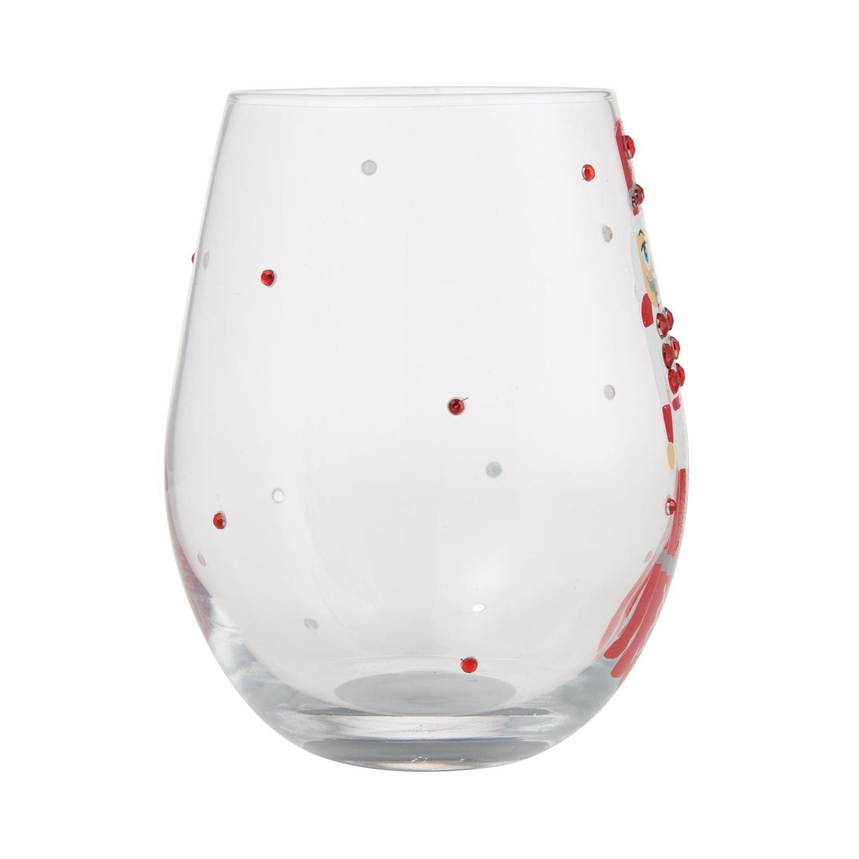 Red, White and Nutcracker Lolita Stemless Wine Glass