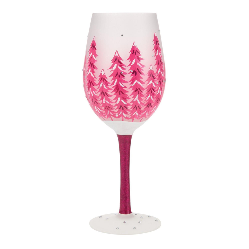 Perfectly Pink Christmas Lolita Wine Glass