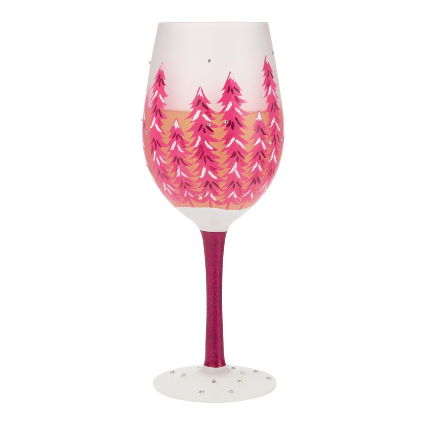 Perfectly Pink Christmas Lolita Wine Glass