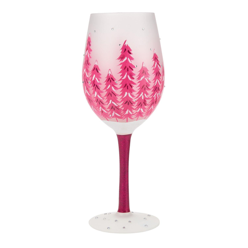 Perfectly Pink Christmas Lolita Wine Glass
