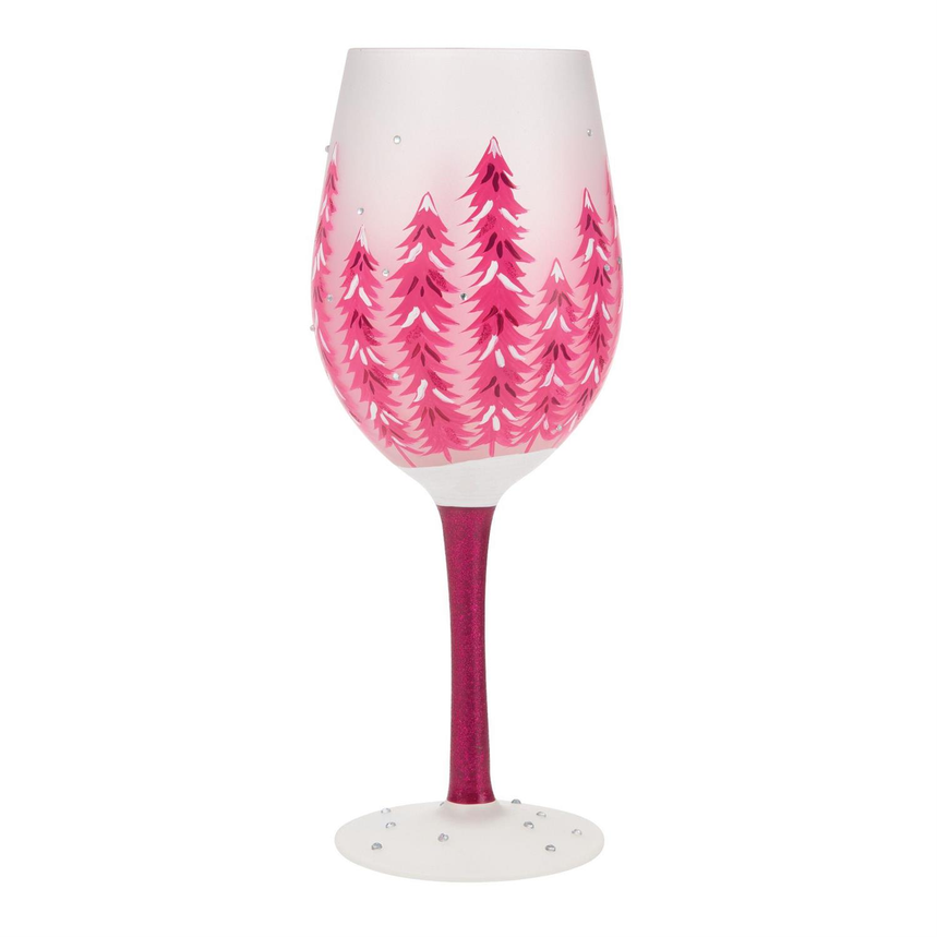 Perfectly Pink Christmas Lolita Wine Glass