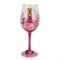 40 Is Flirty Lolita Wine Glass