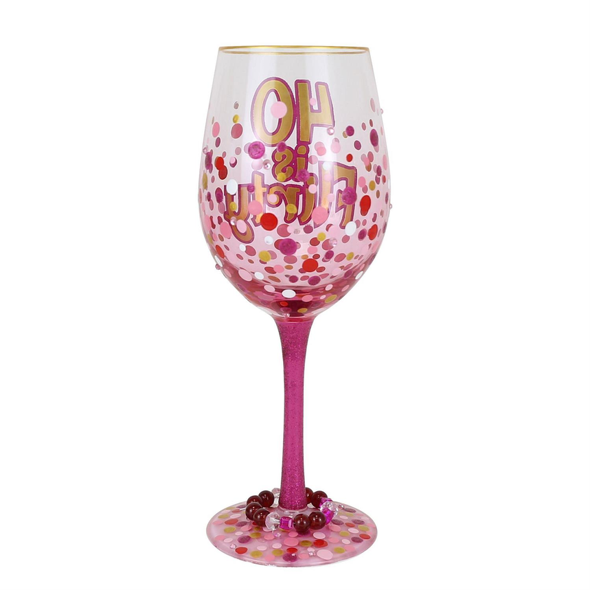 40 Is Flirty Lolita Wine Glass