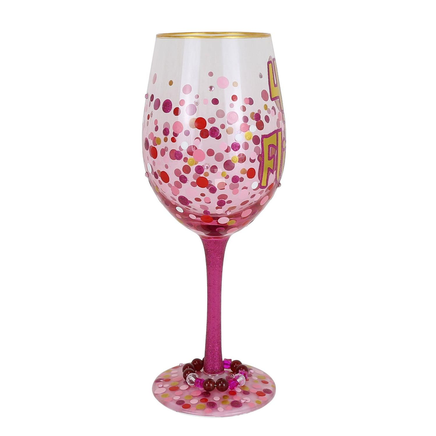 40 Is Flirty Lolita Wine Glass