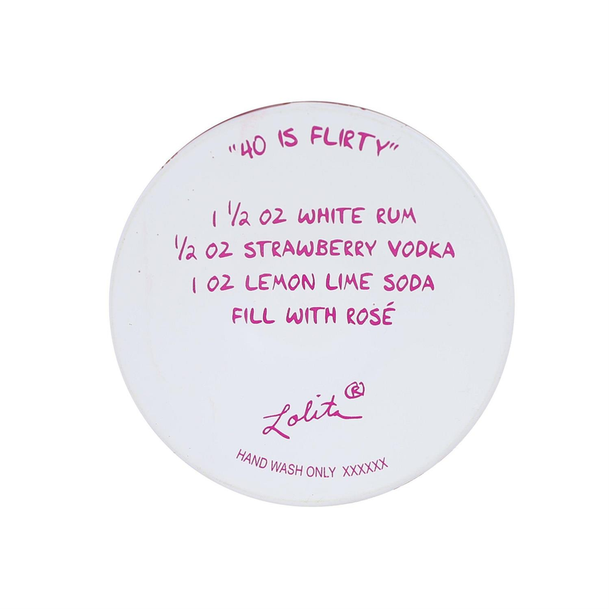 40 Is Flirty Lolita Wine Glass
