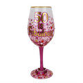 50 Is Fabulous Lolita Wine Glass