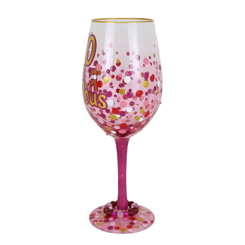 50 Is Fabulous Lolita Wine Glass