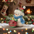 Snowman w/Large Ball Ornament Jim Shore Figurine