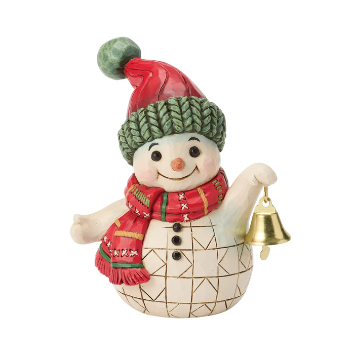 Snowman Holding Bell Jim Shore Figurine