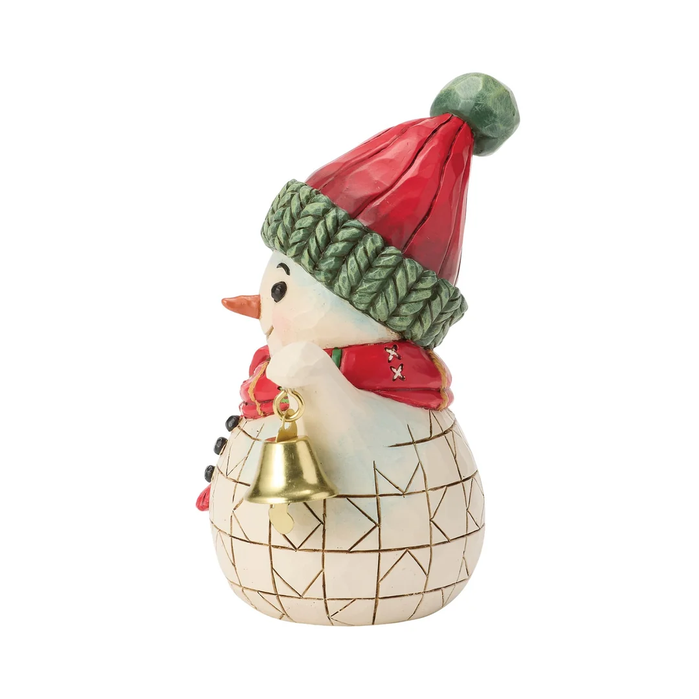 Snowman Holding Bell Jim Shore Figurine