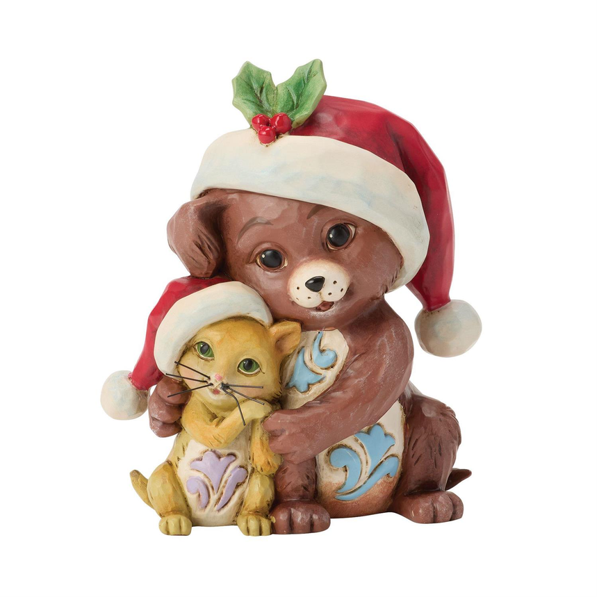 Dog & Cat Hugging Jim Shore Figurine