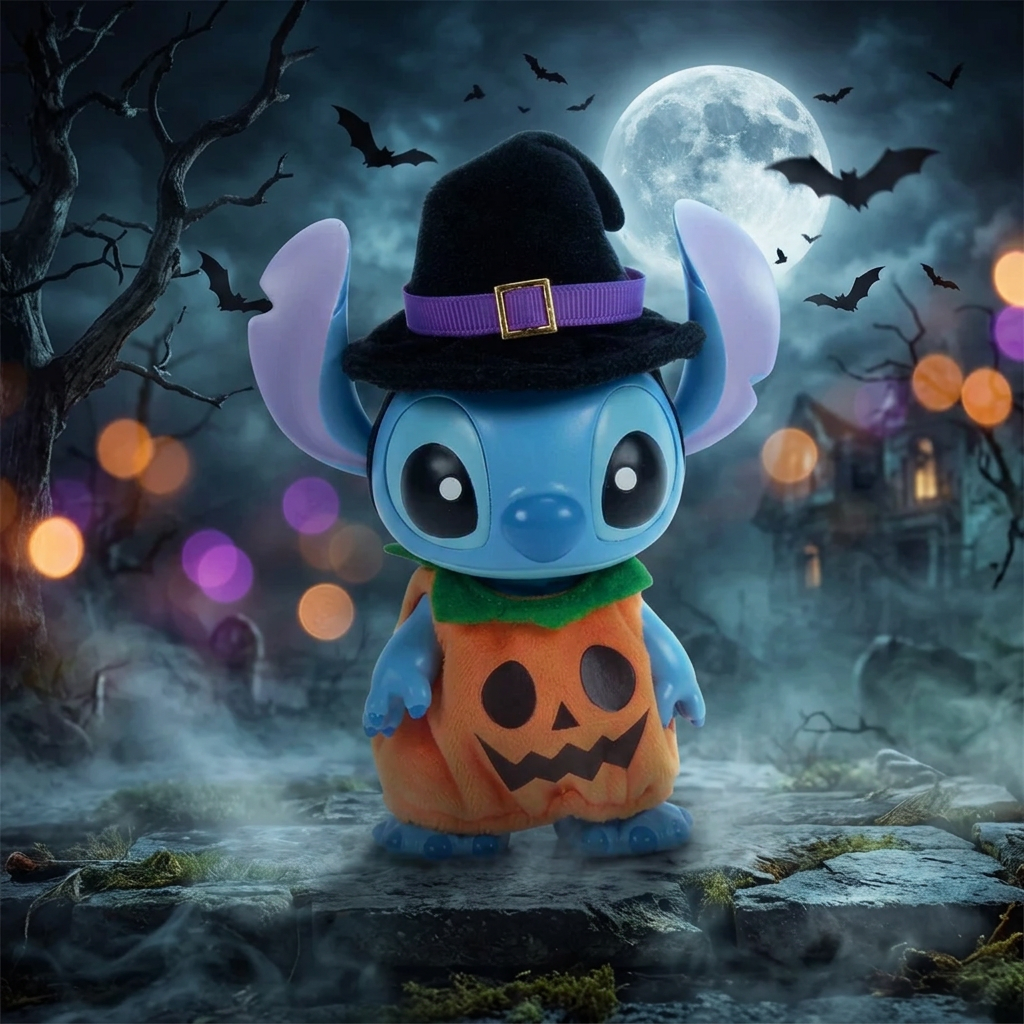 Stitch Halloween Pumpkin Figurine