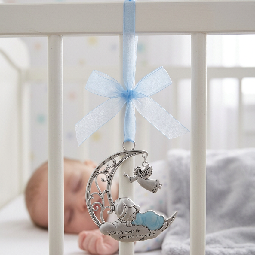 Guardian Angel Crib Ornament - Blue