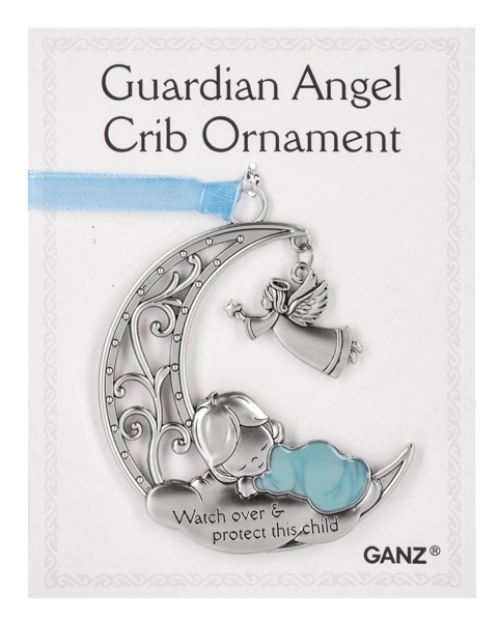 Guardian Angel Crib Ornament - Blue