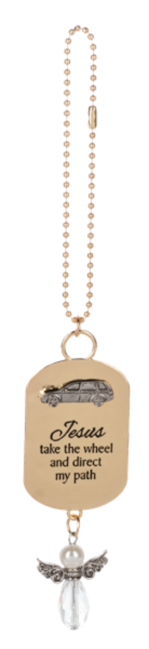 Jesus Take The Wheel Car Charm
